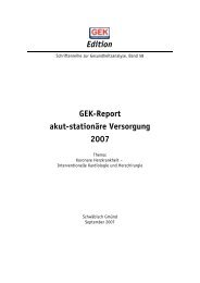Krankenhaus-Report 2007 - Barmer GEK