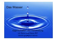 Eigenschaften und Verwendung von Wasser - Barnim-Gymnasium ...