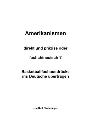 Amerikanismen - Deutscher Basketball Bund âº Deutscher Basketball ...