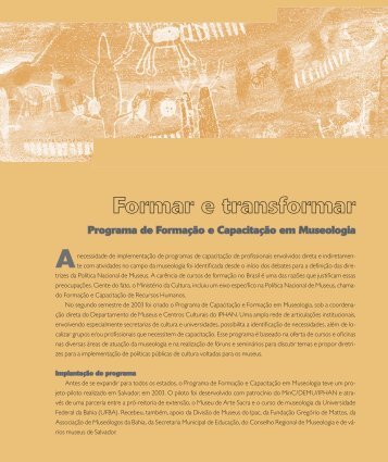 Formar e transformar - Instituto Brasileiro de Museus