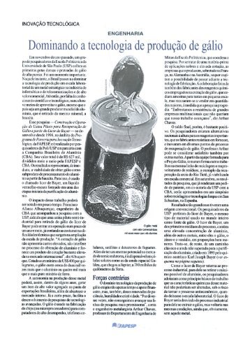 Dominando a tecnologia de produção de gálio - Revista Pesquisa ...