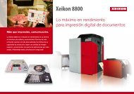 Especificaciones de la Xeikon 8800