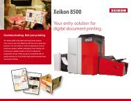 Xeikon 8500 Specification Sheet
