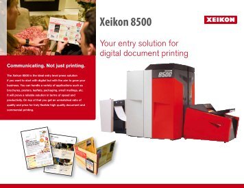 Xeikon 8500 Specification Sheet