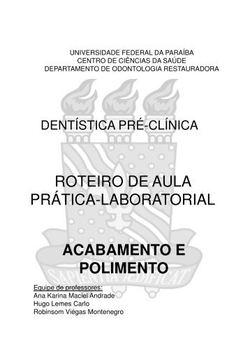 roteiro de aula prática-laboratorial acabamento e polimento - CCS ...