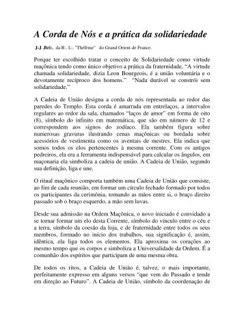A Corda de Nós e a prática da solidariedade - Metaportal.com.br