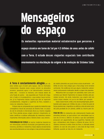 A Terra é constantemente atingida por ob- Os meteoritos ... - CBPF