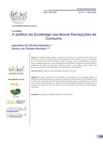 A prática do Ecodesign na a do Ecodesign nas Novas Percep ...