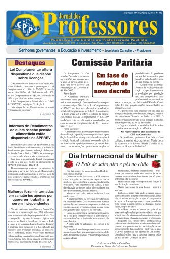 Editorial do Jornal dos Professores - CPP