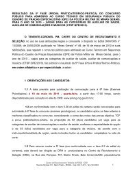 Ato de resultado da 5ª fase - Polícia Militar de Minas Gerais