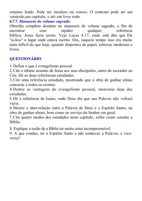 A prática do evangelismo pessoal