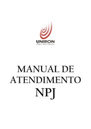 MANUAL DE ATENDIMENTO - Uniron