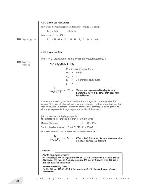 Cahier Pratique de Calcul et D'Estimation - Canadian Wood Council