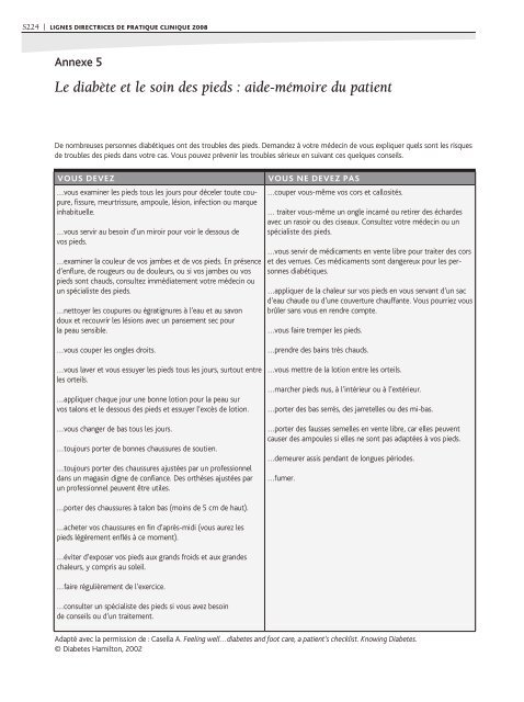 Lignes directrices de pratique clinique 2008 de l - Canadian ...