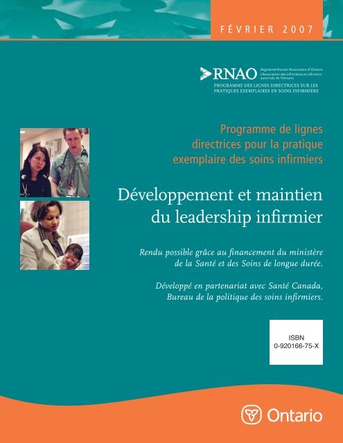 Développement et maintien du leadership infirmier - Registered ...
