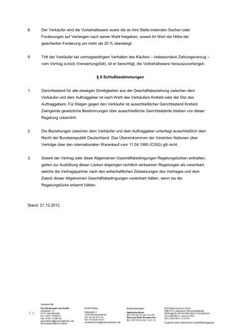 Allgemeine Geschäftsbedingungen der Firma ... - BAUEN+LEBEN