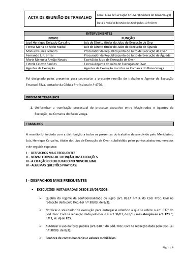 ACTA DE REUNIÃO DE TRABALHO - CPEE