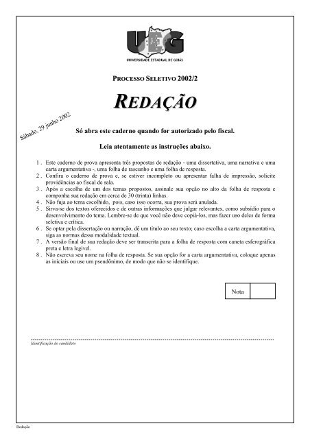 Redação - Ueg