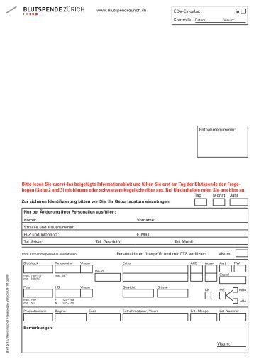 Bitte lesen Sie zuerst das beigefügte Informationsblatt und füllen Sie ...