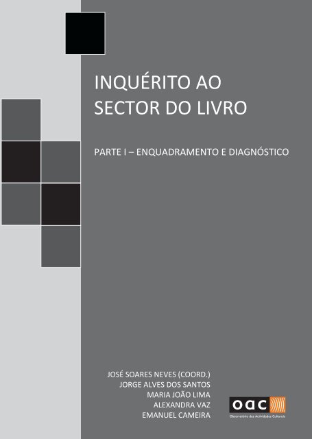 inquérito ao sector do livro parte i - Observatório das Actividades ...