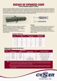 confira as informações técnicas - Ciser