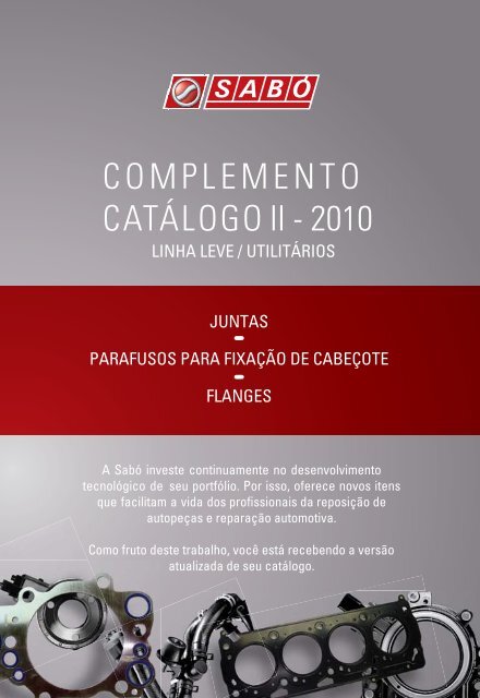 COMPLEMENTO CATÁLOGO II - 2010 - Sabó