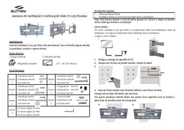 manual de instrução e instalação para tv lcd/plasma - sumay