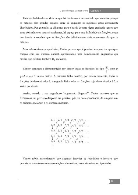 O Infinito - Departamento de Matemática da Universidade do Minho