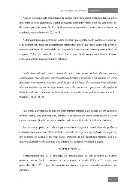 O Infinito - Departamento de Matemática da Universidade do Minho