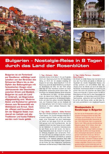 Bulgarien – Nostalgie-Reise in 8 Tagen durch ... - Zermatt Rail Travel