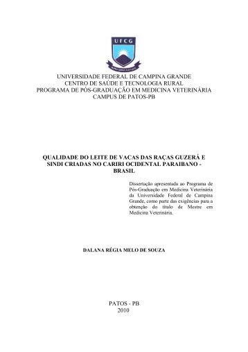 UNIVERSIDADE FEDERAL DE CAMPINA GRANDE ... - cstr - UFCG