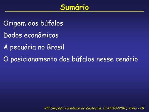 Viabilidade da criaçao de bufalos no Brasil