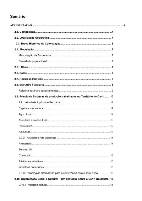 PB - SIT - Ministério do Desenvolvimento Agrário