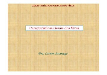 Características Gerais dos Vírus - Unirio