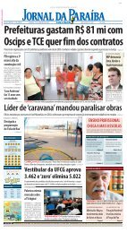 Líder de 'caravana' mandou paralisar obras - Jornal da Paraíba