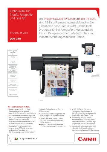 imagePROGRAF iPF6400 IPF64x0_DE_Low.pdf - Canon Deutschland