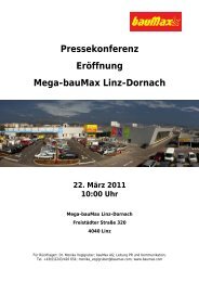 Pressekonferenz ErÃ¶ffnung Mega-bauMax Linz-Dornach