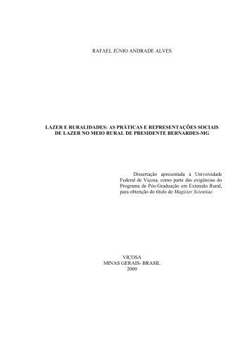 rafael júnio andrade alves lazer e ruralidades - Programa de Pós ...