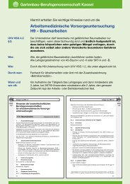 Arbeitsmedizinische Vorsorgeuntersuchung H9 â Baumarbeiten