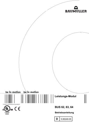 BUS 62 S/A/F Betriebsanleitung Deutsch 2,38 MB - Baumueller ...