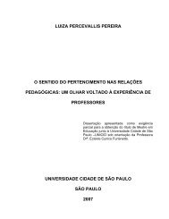 O sentido do pertencimento nas relações pedagógicas - Unicid