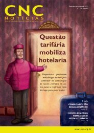 Questão tarifária mobiliza hotelaria - CNC