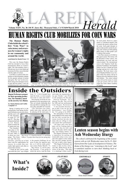 Human Rights Club Mobilizes for Coin Wars - La Reina High School