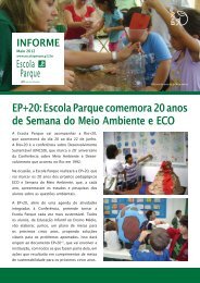 Escola Parque comemora 20 anos de Semana do Meio Ambiente e ...