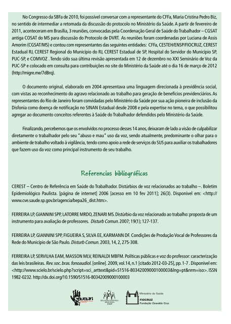 DVRT: dos Consensos de Voz Profissional ao Protocolo de ... - Fiocruz