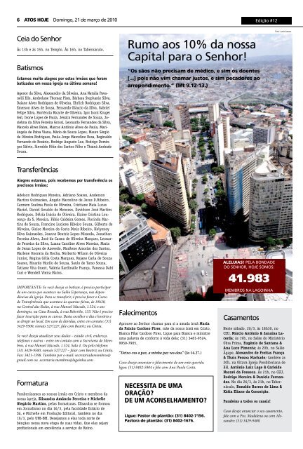 Carta aberta à nossa Mocidade - Lagoinha.com