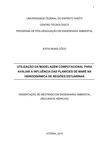 UTILIZAÇÃO DA MODELAGEM COMPUTACIONAL PARA AVALIAR ...