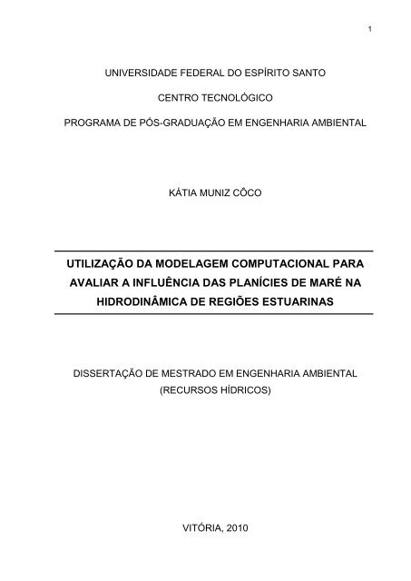 UTILIZAÇÃO DA MODELAGEM COMPUTACIONAL PARA AVALIAR ...