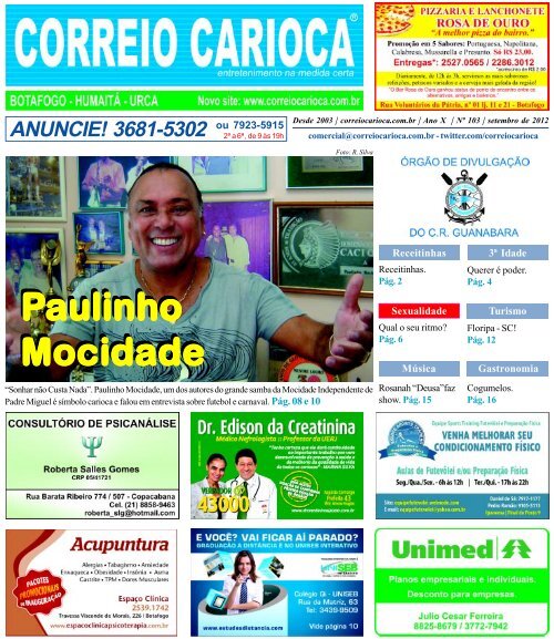 Entrevista Com Paulinho Mocidade - correio carioca