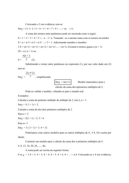 MODELAGEM MATEMÁTICA E A SALA DE AULA Dionísio Burak ...